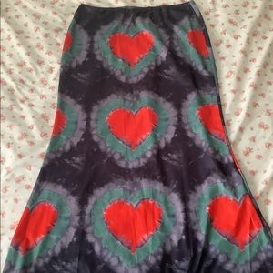 tie dye heart midi skirt omighty dupe